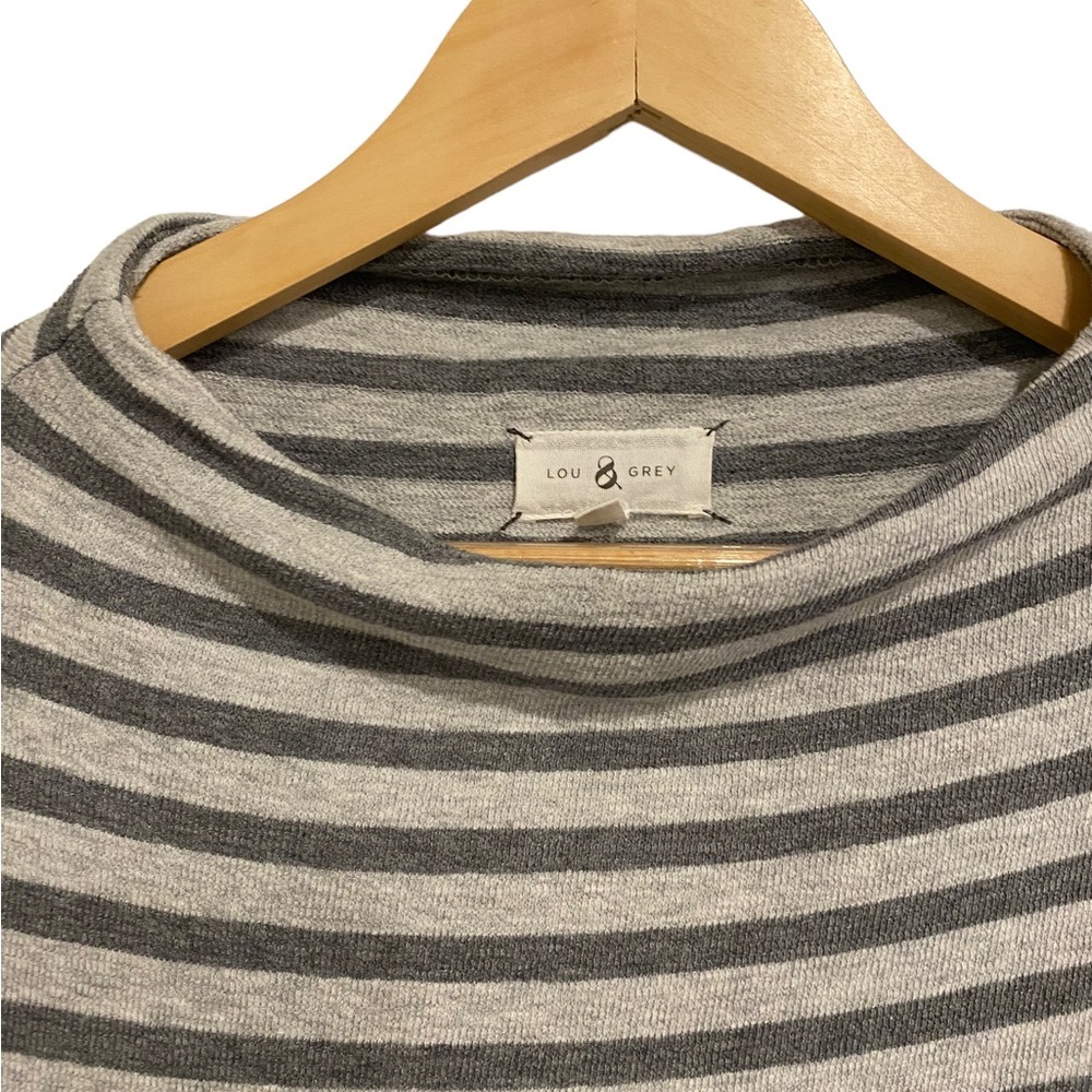 (Sold)Lou & Grey @ LOFT Cotton SS Striped Sweater Dress, Women's Lg - Picture 9 of 10